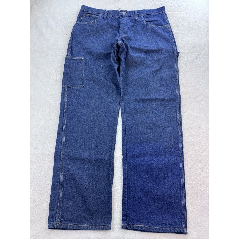 Bulwark FR Jeans Men's 40x32 Blue Fire-Rated Carpenter Utility PEJ8DW1.